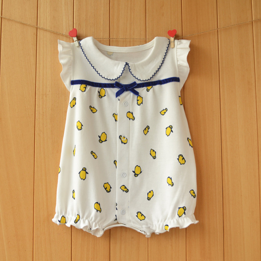 Short-sleeved romper jumpsuit cotton cool pajamas