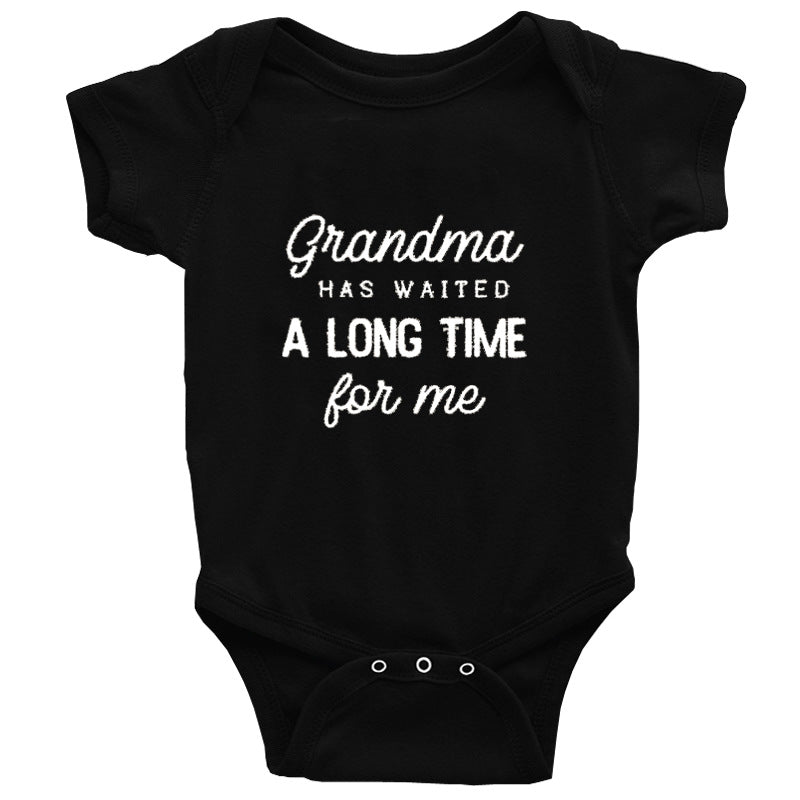 Baby Alphabet Pattern Short-Sleeved Fart Shirt