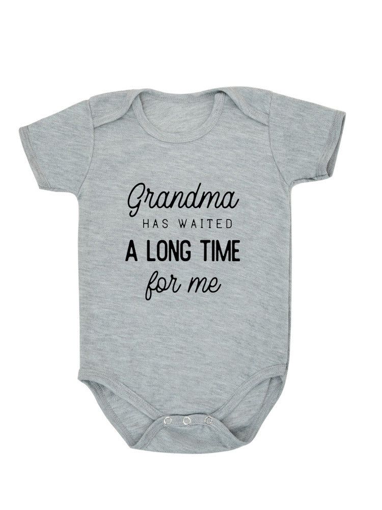 Baby Alphabet Pattern Short-Sleeved Fart Shirt