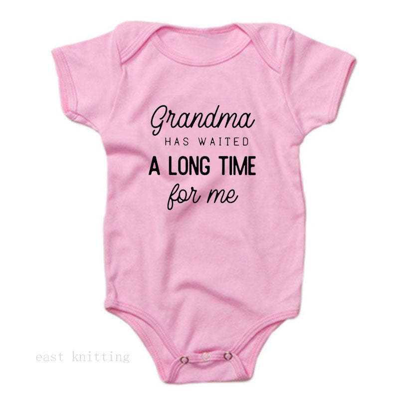 Baby Alphabet Pattern Short-Sleeved Fart Shirt