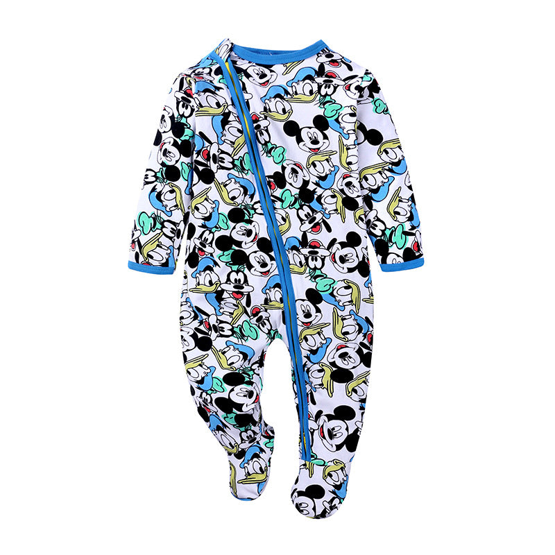 Baby Double Zipper Baby Long Sleeved Climbing Spring Jacket