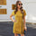 Short-sleeved Elastic Slim-fit Buttocks Ladies Dress