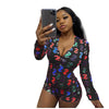 Fashion Sexy Printed Letter Home Wear Tights Jumpsuit