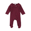 Children's Long-Sleeved Jumpsuit With Round Neck And Buckles