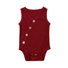 Newborn Baby Solid Bodysuit Kids Clothes Boys Girl Jumpsuit