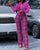 Digital Printing Check Stitching Jumpsuit