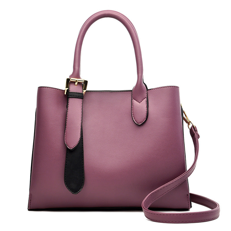 Fashion Casual Solid Color Messenger Handbag