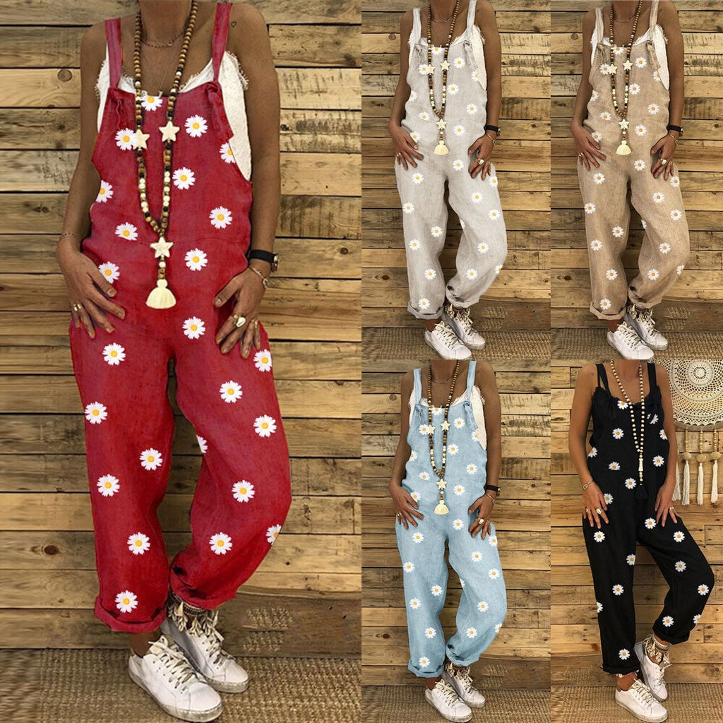 Playsuit Knot Strap Button Bodysuit Jumpsuit Dropshipping