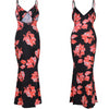 Spring European and American Women's Sexy Printed Sling Dress Party Dress