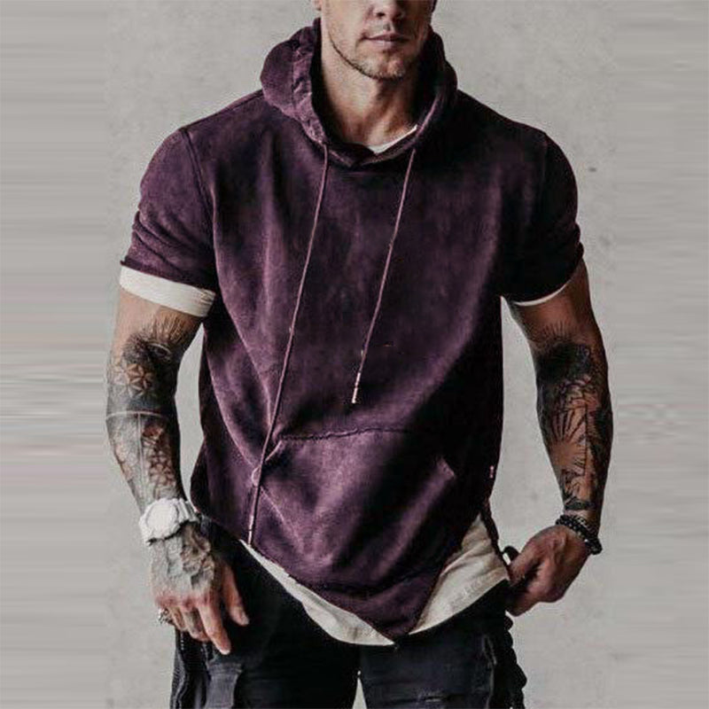 Casual Solid Color Pullover Hooded Men s Sweater