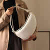 Simple Casual One-Shoulder Crescent Knotted Handbag