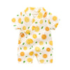 Baby Romper, Baby Short-Sleeved Kimono Romper, Soft And Breathable Crepe Printed One-Piece, Class A Quality