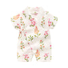 Baby Romper, Baby Short-Sleeved Kimono Romper, Soft And Breathable Crepe Printed One-Piece, Class A Quality