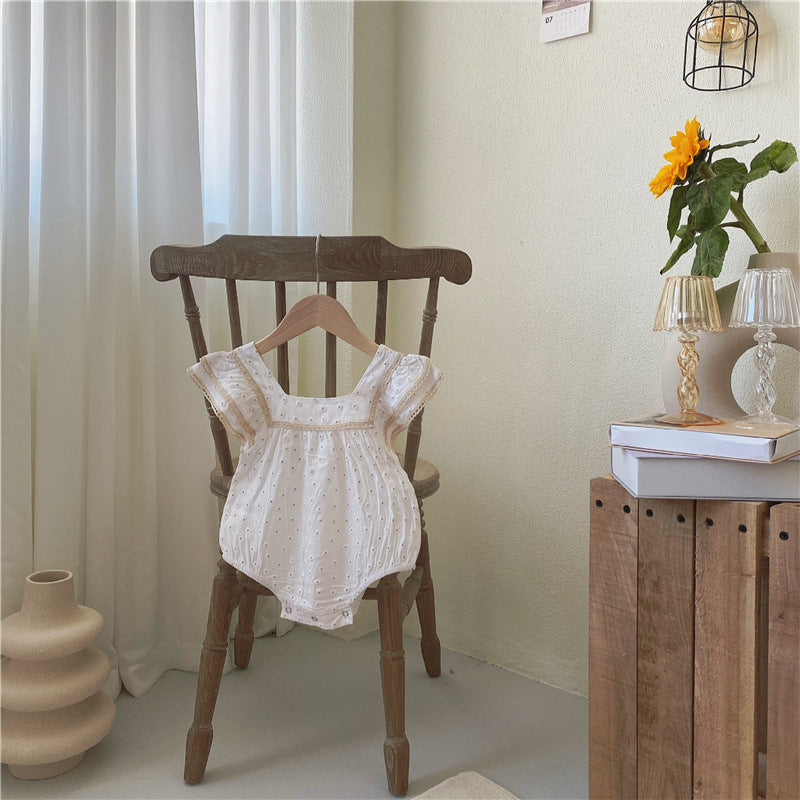 Children's Small Square Neck Daisy Jumpsuit