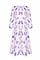 Women Elegent A-line Dress 2021 Vintage printing party vestidos Three Quarter Sleeve women Autumn Dress
