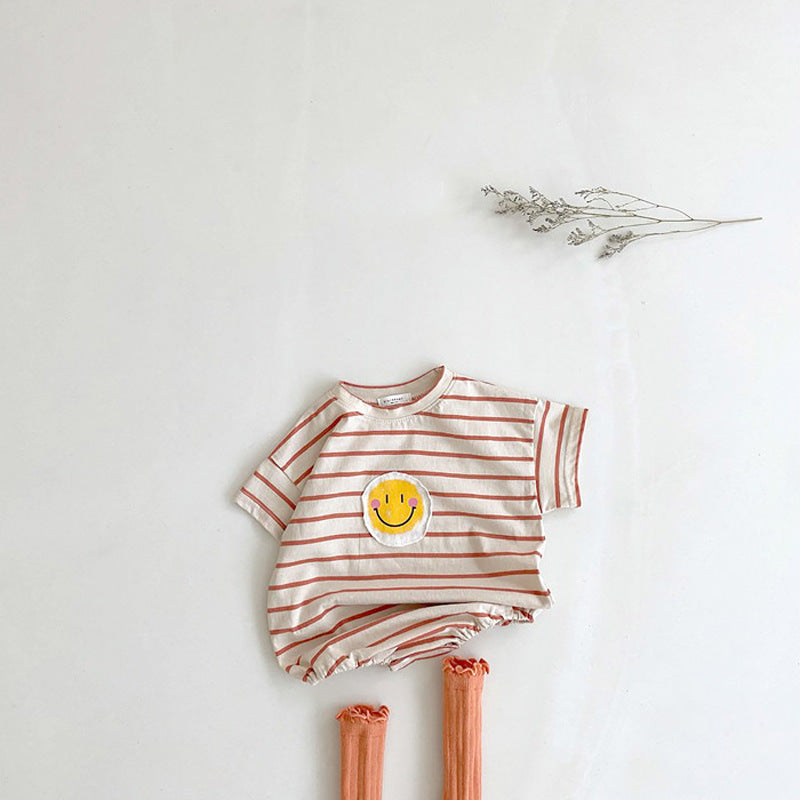 Thin Striped Jumpsuit for Boys and Girls