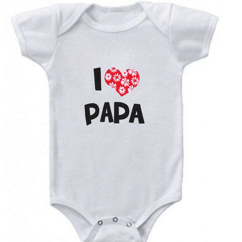 DERMSPE  Funny Super Mama Papa Printed Baby Romper New Fashion Boys Girls Jumpsuit Soft Short Sleeved O Neck Bodysuit 0-24M