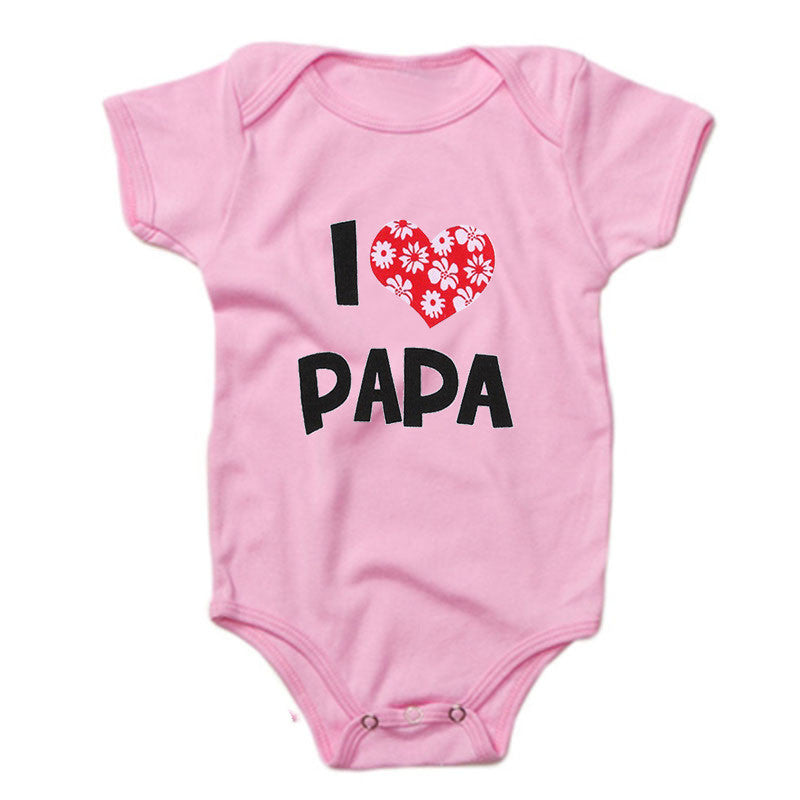 DERMSPE  Funny Super Mama Papa Printed Baby Romper New Fashion Boys Girls Jumpsuit Soft Short Sleeved O Neck Bodysuit 0-24M