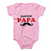 DERMSPE  Funny Super Mama Papa Printed Baby Romper New Fashion Boys Girls Jumpsuit Soft Short Sleeved O Neck Bodysuit 0-24M