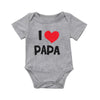 DERMSPE  Funny Super Mama Papa Printed Baby Romper New Fashion Boys Girls Jumpsuit Soft Short Sleeved O Neck Bodysuit 0-24M