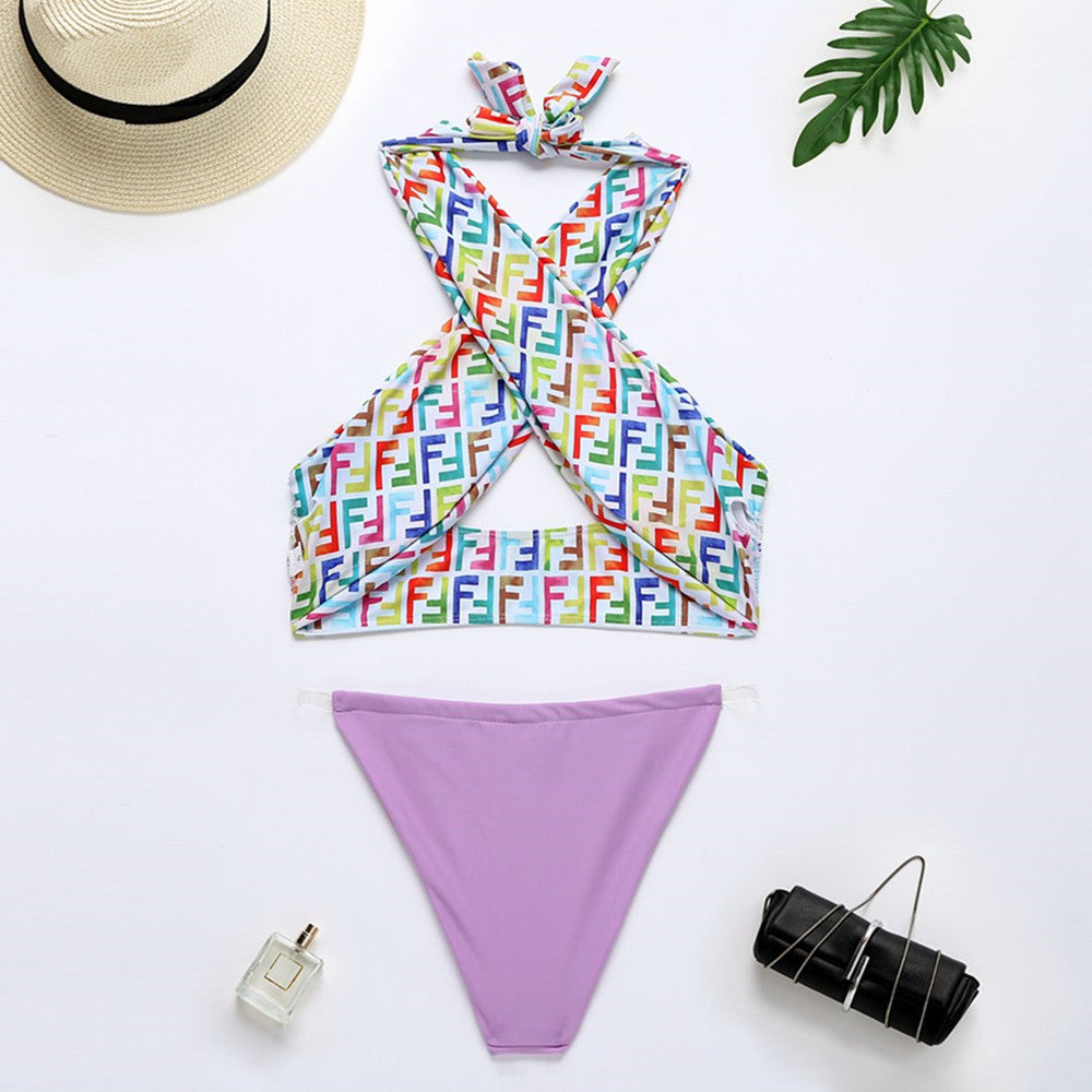 Cross-chested Swimsuit Split Swimsuit Bikini