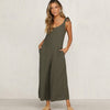 Linen cotton new women's casual jumpsuit