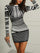 Women Printed Package Bandage Mini Club Party Pencil Dress