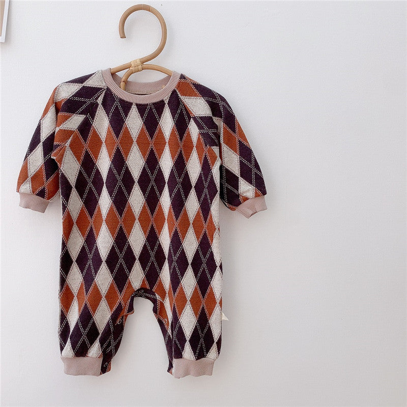 New Baby One-Piece Long-Sleeved Ass Clothes