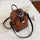 2021 New Ladies Stitching Backpack Soft Leather