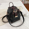 2021 New Ladies Stitching Backpack Soft Leather
