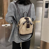 2021 New Ladies Stitching Backpack Soft Leather