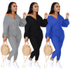 Women's Solid Color Oblique Shoulder Fashion Casual Jumpsuit