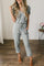 Lace-up V-neck Short-sleeved Slim Women's Jumpsuit