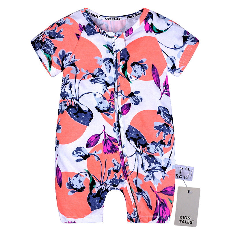 Newborn printed double zip bodysuit