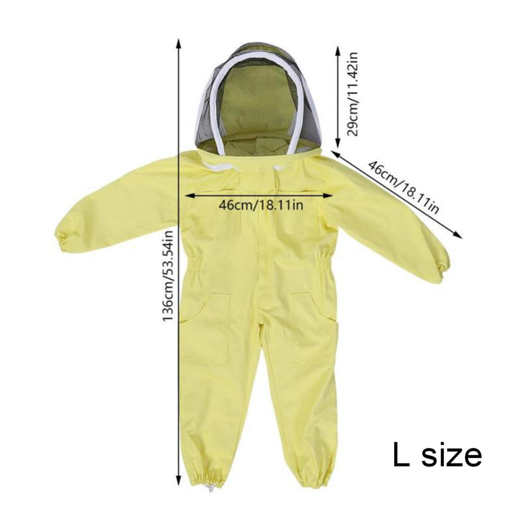 Yellow Cotton Children's One-piece Children's Bee-proof Clothing