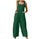 Women's Solid Color Side Pocket Loose Overalls