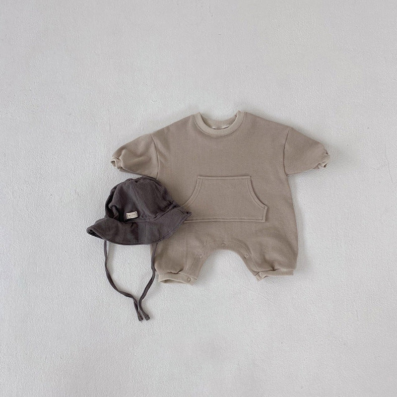 Baby pocket casual romper with outer clothing romper