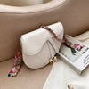 Candy Color Saddle Bag Women's Fashion Silk Scarf Accessories