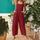 Women's Printed Sleeveless Side Pockets Casual Wide Leg Side Buckle Jumpsuit