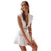 WildPinky Women Summer Lace Dress Female Hollow White Dress Bohemian Sexy Party Girl Vestidos