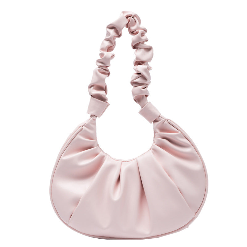 Fashion All-match One-shoulder Diagonal Pleated Bag