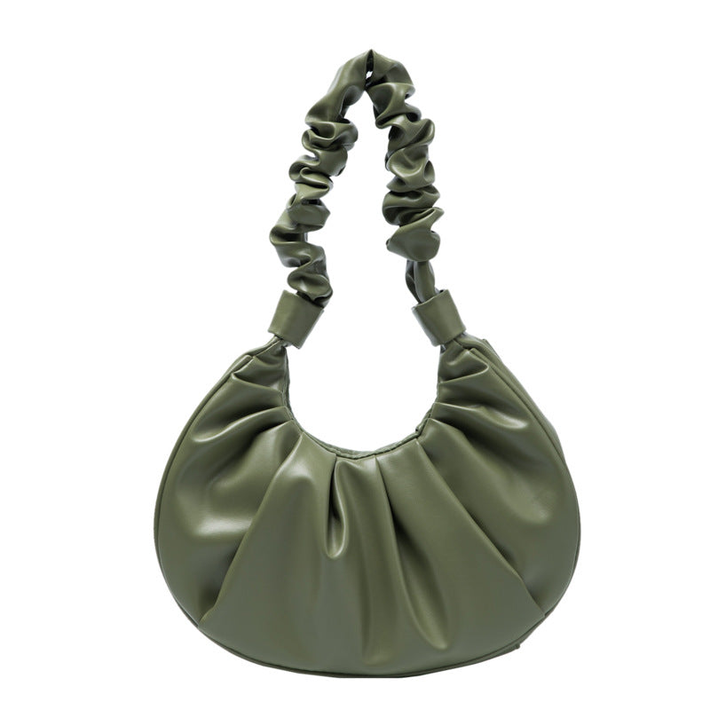 Fashion All-match One-shoulder Diagonal Pleated Bag