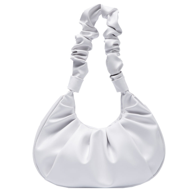 Fashion All-match One-shoulder Diagonal Pleated Bag