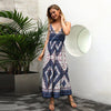 Long Skirt Milk Silk Print High Waist Jumpsuit