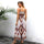 Long Skirt Milk Silk Print High Waist Jumpsuit