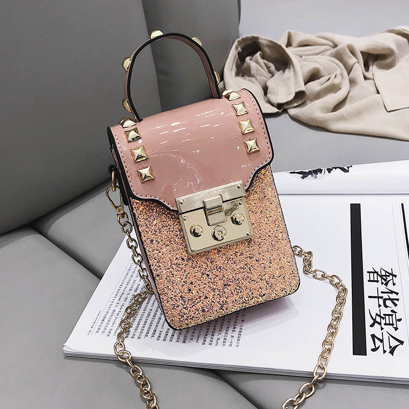 Fashion Sequined One-shoulder Phone Bag