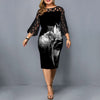 Ladies Floral Plus Size Fat Women Party Bodycon Big Dress