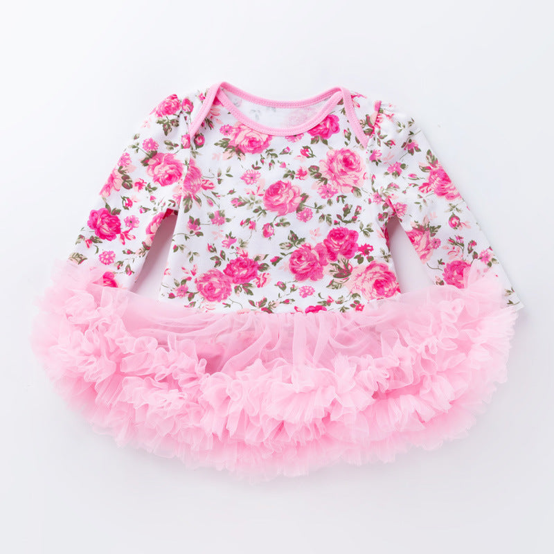 Birthday One-piece Dress Factory Outlet For Baby 0-2 Years Old Festive Romper Dress