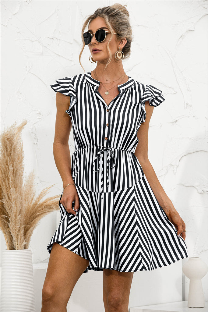 Nellie - Fashionable Short Sleeve Mini Dress