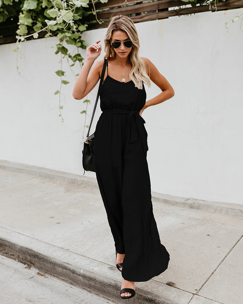 Fashion Suspender Wide-leg Tank Top Jumpsuit